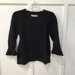 Loft black shaker-knit sweater